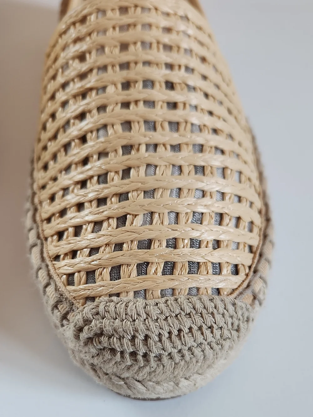 J. Crew Woven espadrille flats Natural Raffia Size 8.5 NWT
